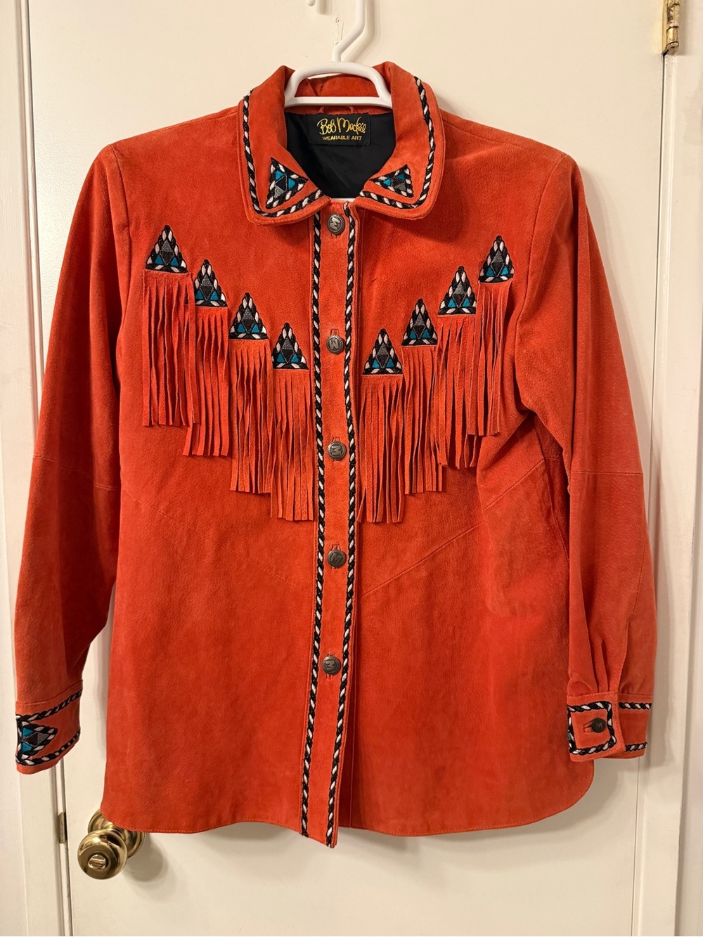 Bob Mackie Suede Fringe Western Jacket